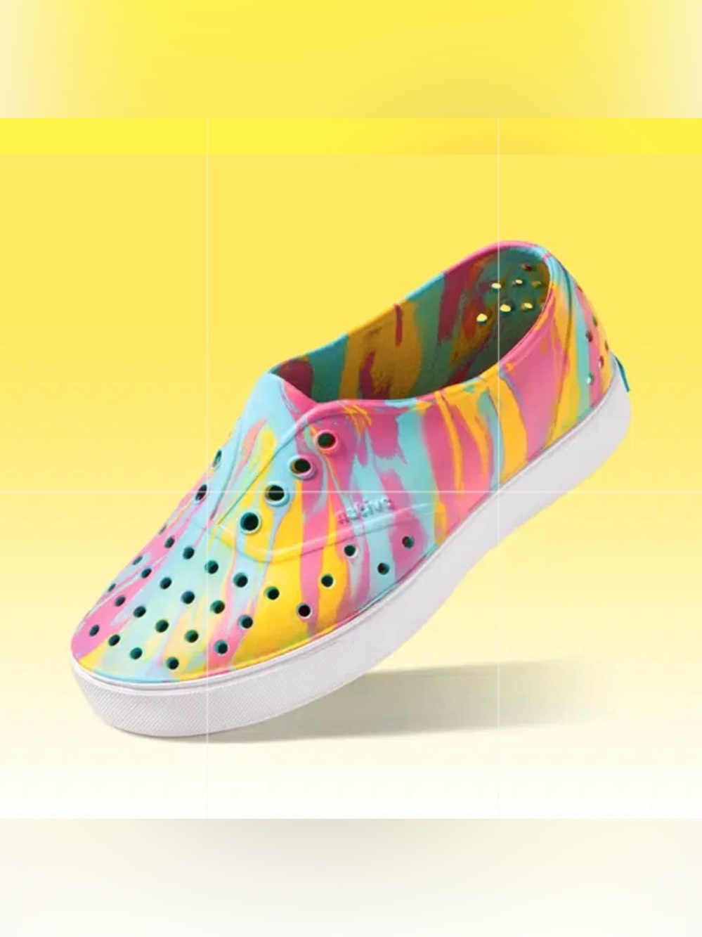 Native Kids Miller Rainbow Tie Dye Mixed Shoes 8